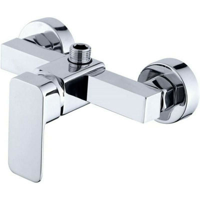 Modern chrome wall mounted thermostatic shower faucet with hot and cold ...