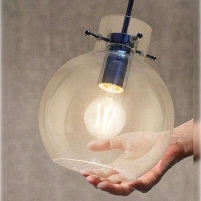 Modern Clear Glass Globe Ceiling Pendant Light Ball Lamp Shade H3132