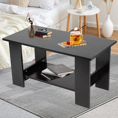 DH TEA TABLE WITH SHELF L ダークブラウン Modern Coffee Table