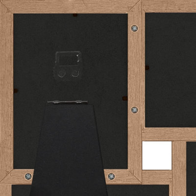 Modern Collage Photo Frame for 4x(13x18 cm) Picture Light Brown MDF