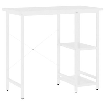Modern Computer Desk White 80x40x72 cm MDF and Metal