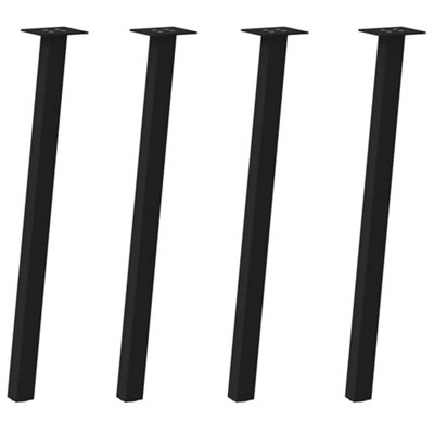 Modern Console Table Legs 4 pcs Black 72 cm Steel