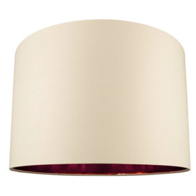 Modern Cream Cotton 16 Floor/Pendant Lamp Shade with Shiny Copper Inner