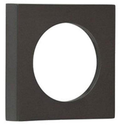 Modern Dark Bronze Square Outer Rose for Escutcheon - Solid Brass Key Hole Cover
