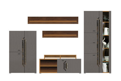 Modern Davos A Entertainment Unit H1960mm W3100mm D580mm for TVs Up to 55" with Storage