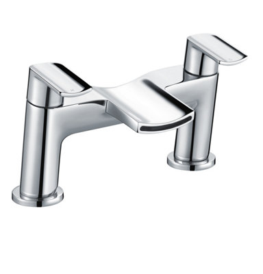 Modern Deck Mounted Bath Filler Tap - Chrome