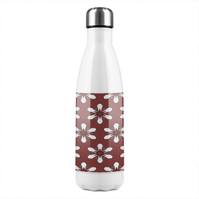 Modern Decorative Floral Pattern Stainless Steel Bottle Designer Style