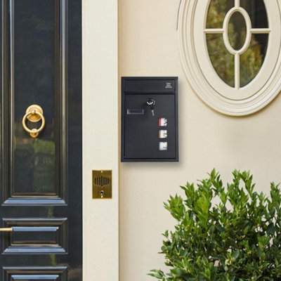 Modern Delivery Steel Post Box Wall Mounted Mailbox Letterbox with ...