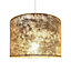 Modern Designer Gold Foil Effect 10" Lamp Shade for Table or Ceiling Use