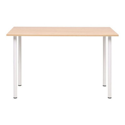Modern Dining Table 120x60x73 cm Oak and White