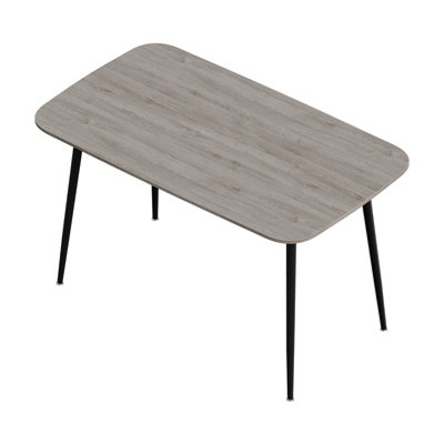 Modern Dining Table with MDF Tabletop and Metal Legs