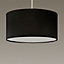 Modern Drum Black Pendant Ceiling Light Shades with Diffuser