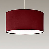 Modern Drum Red Pendant Ceiling Light Shades with Diffuser