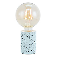 Modern Duck Egg Mosaic Concrete Table Lamp for Industrial Style Light Bulbs