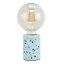 Modern Duck Egg Mosaic Concrete Table Lamp for Industrial Style Light Bulbs