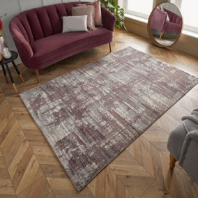 Modern Easy to Clean Abstract Grey Rug for Dining Rug-200cm X 285cm