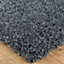 Modern Easy to Clean Charcoal Plain Shaggy Rug for Living Room & Bedroom-120cm X 170cm
