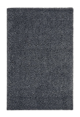 Modern Easy to Clean Charcoal Plain Shaggy Rug for Living Room & Bedroom-60cm X 110cm