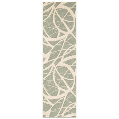 Modern Easy to Clean Optical 3D Green Abstract Rug for Dining Room-120cm X 170cm