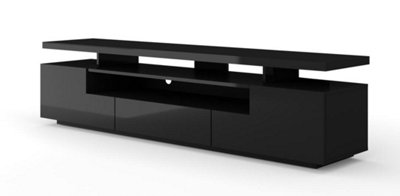 Modern Eva TV Cabinet in Black with LED W1950mm x H510mm x D420mm