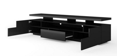 Modern Eva TV Cabinet in Black with LED W1950mm x H510mm x D420mm