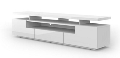 Modern Eva TV Cabinet in White with LED W1950mm x H510mm x D420mm