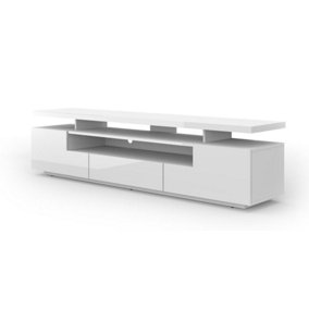 Modern Eva TV Cabinet in White with LED W1950mm x H510mm x D420mm