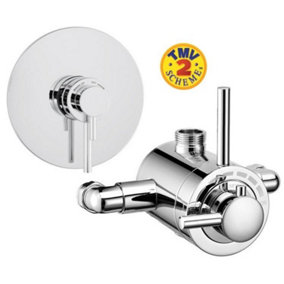 Modern Exposed Concealed Thermostatic Shower Mixer Valve with Adjustable Centers