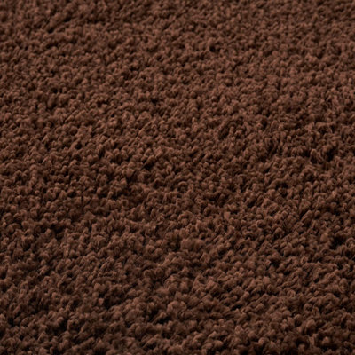 Modern Extra Large Small Soft 5cm Shaggy Non Slip Bedroom Living Room Carpet Runner Area Rug - Brown 120 x 170 cm