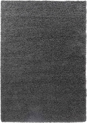 Modern Extra Large Small Soft 5cm Shaggy Non Slip Bedroom Living Room Carpet Runner Area Rug - Dark Grey 80 x 150 cm