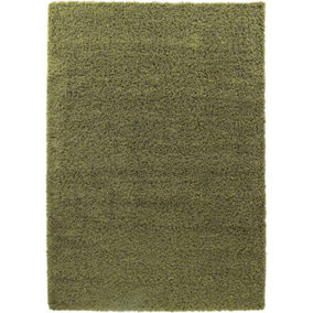 Modern Extra Large Small Soft 5cm Shaggy Non Slip Bedroom Living Room Carpet Runner Area Rug - Green 120 x 170 cm