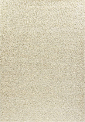 Modern Extra Large Small Soft 5cm Shaggy Non Slip Bedroom Living Room Carpet Runner Area Rug - Ivory 120 x 170 cm