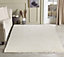 Modern Extra Large Small Soft 5cm Shaggy Non Slip Bedroom Living Room Carpet Runner Area Rug - Ivory 160 x 230 cm