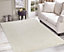 Modern Extra Large Small Soft 5cm Shaggy Non Slip Bedroom Living Room Carpet Runner Area Rug - Ivory 160 x 230 cm