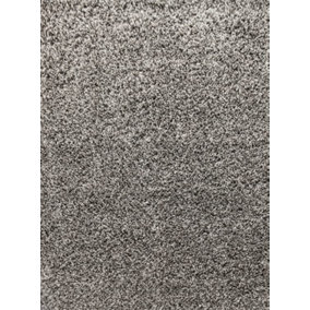 Modern Extra Large Small Soft 5cm Shaggy Non Slip Bedroom Living Room Carpet Runner Area Rug - Mixed Grey 120 x 170 cm