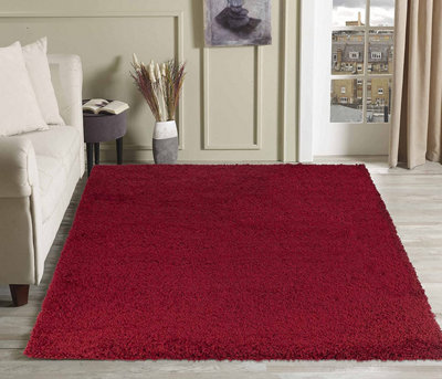 Modern Extra Large Small Soft 5cm Shaggy Non Slip Bedroom Living Room Carpet Runner Area Rug - Silver Grey 60 x 110 cm