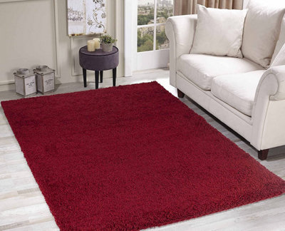 Modern Extra Large Small Soft 5cm Shaggy Non Slip Bedroom Living Room Carpet Runner Area Rug - Silver Grey 60 x 110 cm
