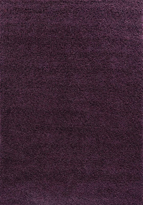 Modern Extra Large Small Soft 5cm Shaggy Non Slip Bedroom Living Room Carpet Runner Area Rug - Violet 120 x 170 cm