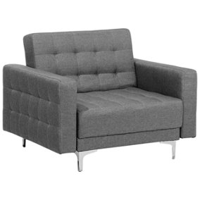 Modern Fabric Armchair Grey ABERDEEN