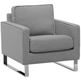 Modern Fabric Armchair Grey VIND