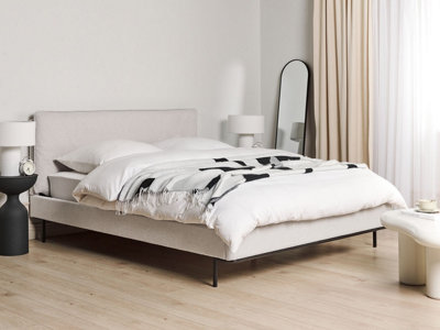 Modern Fabric EU King Bed Grey CORIO