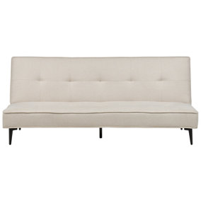 Modern Fabric Sofa Bed Beige ESSVIK