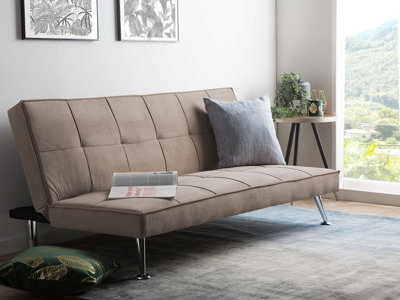 Modern Fabric Sofa Bed Beige HASLE