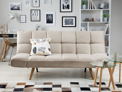 Modern Fabric Sofa Bed Beige INGARO