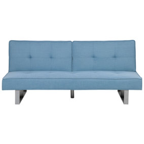 Modern Fabric Sofa Bed Blue DUBLIN