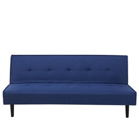 Modern Fabric Sofa Bed Blue VISBY