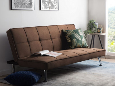 Modern Fabric Sofa Bed Brown HASLE