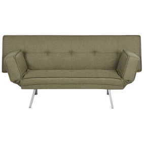 Modern Fabric Sofa Bed Green BRISTOL