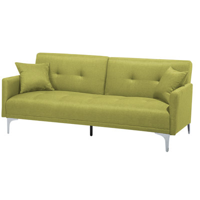 Modern Fabric Sofa Bed Green LUCAN