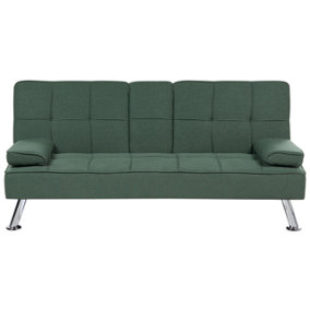 Modern Fabric Sofa Bed Green ROXEN
